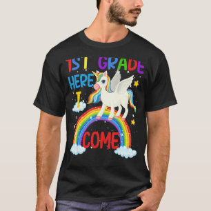 Eenhoorn Magic 1e klas Hier kom ik terug naar scho T-shirt