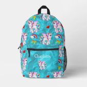 Eenhoorn Magic Aqua Bedrukte Rugzak (Voorkant)