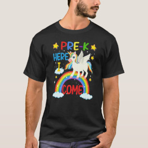 Eenhoorn Magic Pre K Hier kom ik terug naar school T-shirt