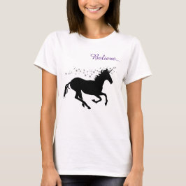 Eenhoorn Magie Geloof Zwarte Vrouwen T-shirt