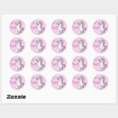 Eenhoorn magie ronde sticker (Vel)