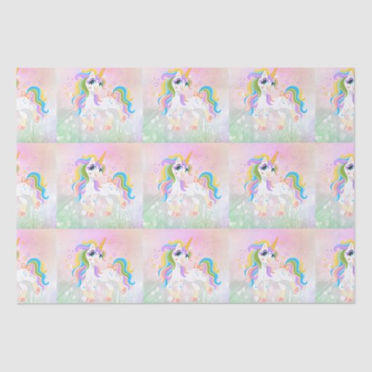 Eenhoorn magie vliegend paard magische eenhoorns v tissuepapier (Voorkant)