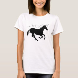Eenhoorn Magie Zwarte Dames T-Shirt