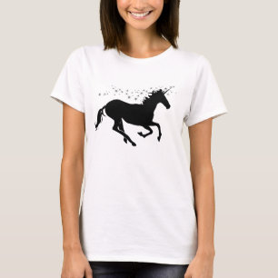 Eenhoorn Magie Zwarte Dames T-Shirt