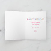 Eenhoorn Magisch 2e verjaardag Roze Kaart (Binnen)