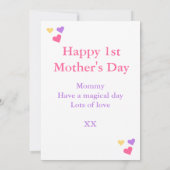 Eenhoorn Magische 1e Moederdag Kinder Flat Kaart (Achterkant)