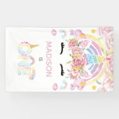 Eenhoorn Magische Eerste Verjaardag Spandoek (Horizontaal)