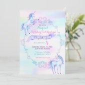 Eenhoorn Magische Fantasy Regenboog Aqua Roze Lave Kaart