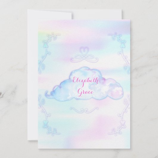 Eenhoorn Magische Fantasy Regenboog Aqua Roze Lave Kaart (Achterkant)