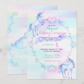 Eenhoorn Magische Fantasy Regenboog Aqua Roze Lave Kaart