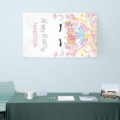 Eenhoorn Magische Gelukkige Verjaardag Spandoek (Beurs)