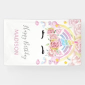 Eenhoorn Magische Gelukkige Verjaardag Spandoek (Horizontaal)