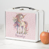 Eenhoorn Magische Regenboog Kleuren Roze Glitter (In situ)