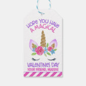 Eenhoorn Magische Valentijn Favor Tag Cadeaulabel (Achterkant)