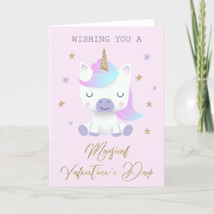 Eenhoorn Magische Valentijnsdag Feestdagen Kaart