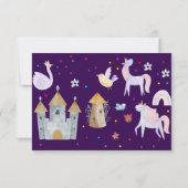 Eenhoorn magische verjaardag kinderen bedankkaart (Achterkant)
