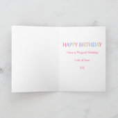 Eenhoorn Magische Verjaardag Roze Kaart (Binnen)