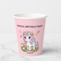 Eenhoorn Magische Verjaardagsfeest Papieren Borden