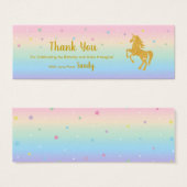 Eenhoorn Magische Verjaardagsfeestje Favor Bag Lab Mini Visitekaartjes (Voorkant /achterkant)