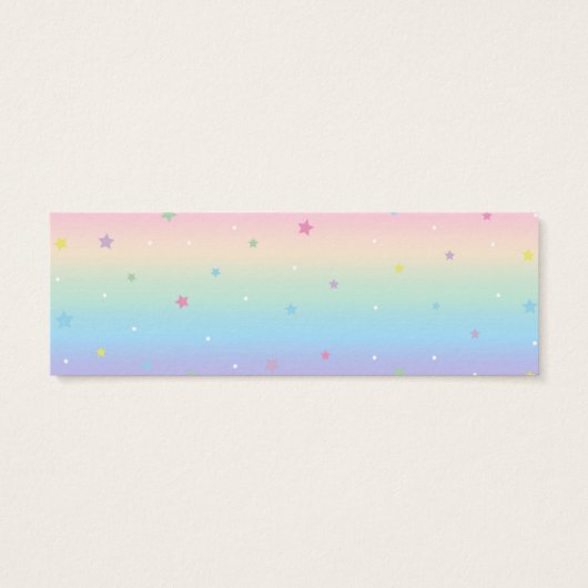 Eenhoorn Magische Verjaardagsfeestje Favor Bag Lab Mini Visitekaartjes (Achterkant)