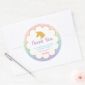 Eenhoorn Magische Verjaardagsfeestje Favor Sticker (Envelop)