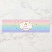 Eenhoorn Magische Verjaardagsfeestje Water Fles La Waterfles Etiket (Enkel label)