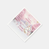 Eenhoorn Magische Viering 1e Verjaardagsfeest Servet (Hoek)