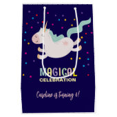 Eenhoorn magische viering verjaardag kinder medium cadeauzakje (Achterkant)