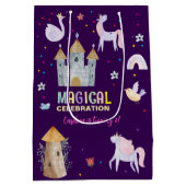 Eenhoorn magische viering verjaardag kinder medium cadeauzakje (Achterkant)