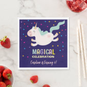 Eenhoorn magische viering verjaardag kinder servet (Insitu)