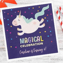 Eenhoorn magische viering verjaardag kinder servet