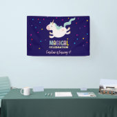 Eenhoorn magische viering verjaardag kinder spandoek (Beurs)
