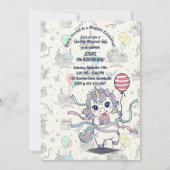 Eenhoorn Magische Viering Verjaardagsfeest Kaart (Voorkant)