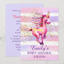 Eenhoorn Magische Waterverf Meisje Baby shower