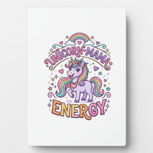 Eenhoorn Mama Energie Kleurrijk Zazzle Ontwerp_1 Fotoplaat