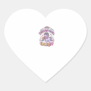 Eenhoorn Mama Energie Kleurrijk Zazzle Ontwerp_1 Hart Sticker