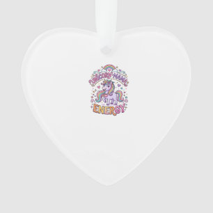 Eenhoorn Mama Energie Kleurrijk Zazzle Ontwerp_1 Ornament
