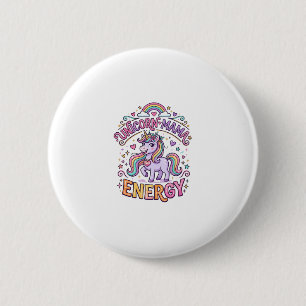 Eenhoorn Mama Energie Kleurrijk Zazzle Ontwerp_1 Ronde Button 5,7 Cm