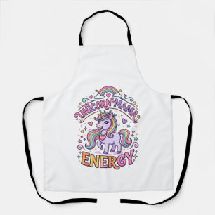 Eenhoorn Mama Energie Kleurrijk Zazzle Ontwerp_1 Schort