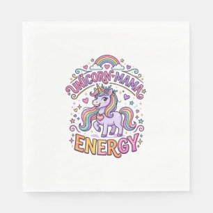 Eenhoorn Mama Energie Kleurrijk Zazzle Ontwerp_1 Servet