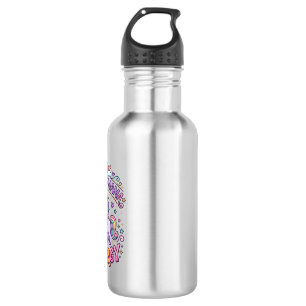 Eenhoorn Mama Energie Kleurrijk Zazzle Ontwerp_1 Waterfles