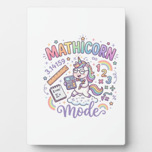 Eenhoorn Mathicorn Modus Schattige Typografie Ontw Fotoplaat
