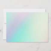 Eenhoorn Meisje Magische Pastelregenboog Verjaarda Bedankkaart (Achterkant)