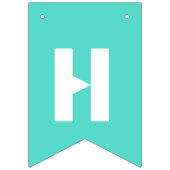 Eenhoorn Meisje verjaardag bunting banner (Tweede vlag)