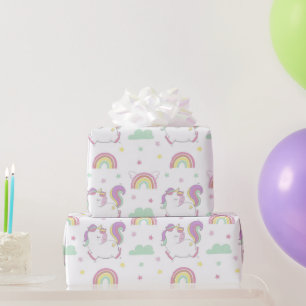 Eenhoorn Meisje verjaardag Cadeaupapier