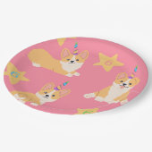 Eenhoorn Meisje Verjaardag, Corgi Custom Age Papieren Bordje (Gekanteld)