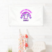 Eenhoorn Meisjes Verjaardagsfeest Banner | Bewerkb (Insitu)