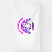 Eenhoorn Meisjes Verjaardagsfeest Banner | Bewerkb (Verticaal)