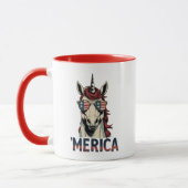  eenhoorn Merica 4 juli patriottisch Mok (Links)