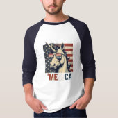 eenhoorn Merica 4 juli patriottisch T-shirt (Voorkant)